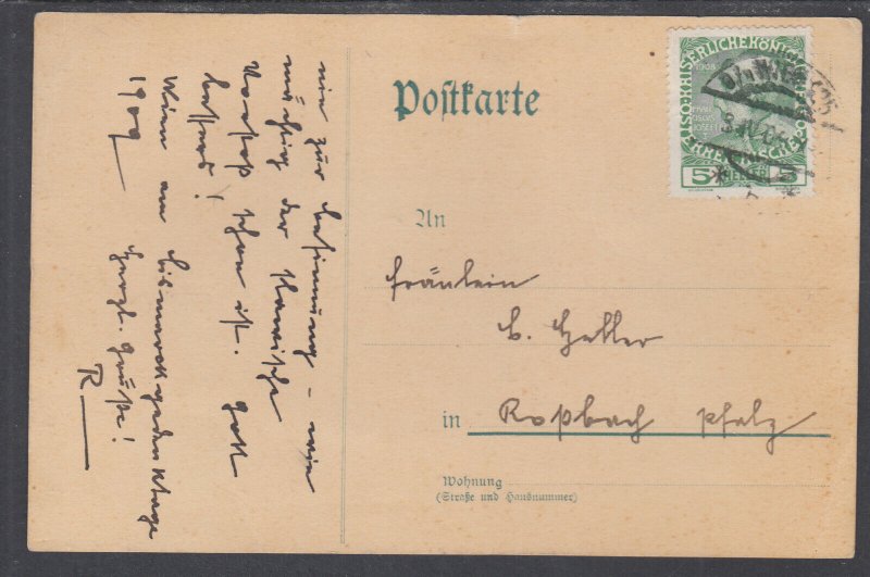 Austria Sc 113 on 1909 Official Post Card