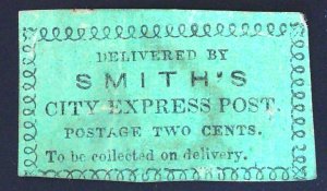 Scott#168L Local - L284a Design  - Forgery G - Smith's City Express Post...