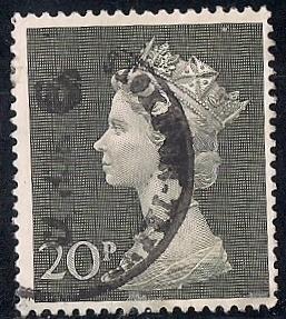 Great Britain #636 20P Queen Elizabeth 2, used F-VF