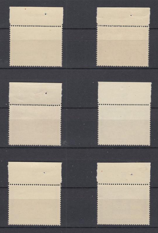 WWII Third Reich 1941 Full Set Mi 773/8 MNH w/borders of sheet Luxe €80