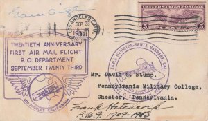 United States 1931 Earle Ovington & Frank Hitchcock PMG Signed Flight Cover