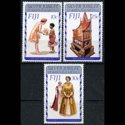 FIJI 1977 - Scott# 371-3 Reign of QEII Set of 3 NH