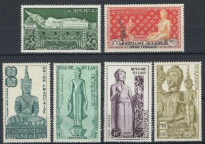 France Cols LAOS Air Mail 1955 Set{6} *STATUES OF BUDDHA* Mint Cat £40+ SS4007