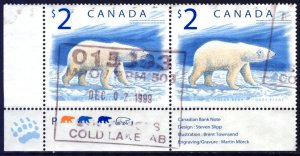 Canada 1998 Polar Bears Mi.1726 pair Used