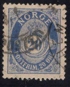 Norway Scott 53 Used Post Horn stamp