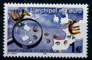 SPM ,  St. Pierre et Miquelon 2002 - Euro  - MNH  single   # 733