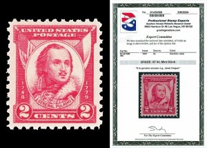 Scott 690 1931 2c General Pulaski Issue Mint Graded XF 90 NH with PSE CERT