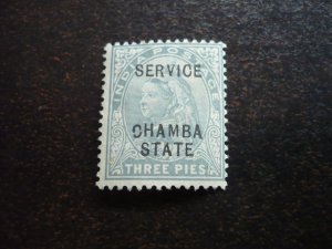 Stamps - India - Chamba - Scott# O11 - Mint Hinged Part Set of 1 Stamp
