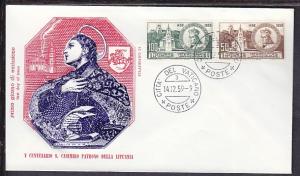 Vatican 1959 U/A FDC BIN