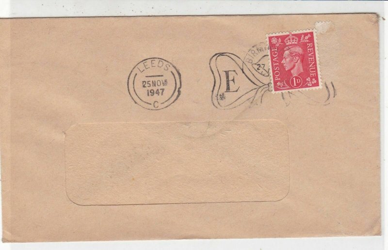 Princess Elizabeth 1947 Wedding Slogan Postmark Stamps Cover Ref 33254