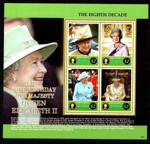 ST.KITTS SG854a 2007 80TH BIRTHDAY OF QUEEN ELIZABETH II SHEETLET MNH