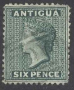 Antigua Sc# 7 Used (a) 1872 6p blue green Queen Victoria