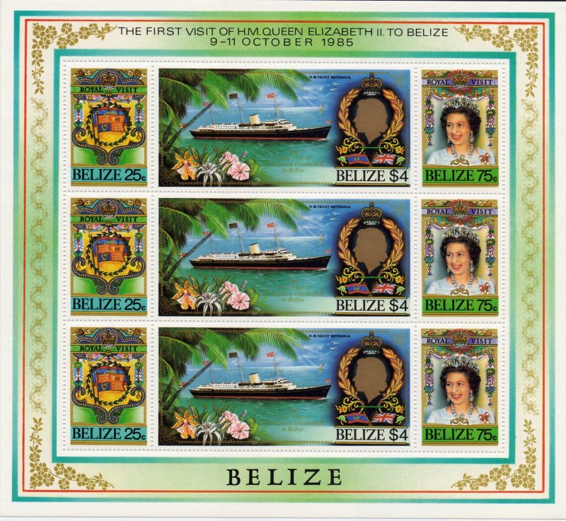 Belize. 1985. 825-27. Ship. MNH.