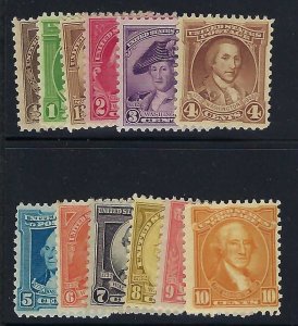 US Scott #704-15 Complete Set Mint NH F-VF