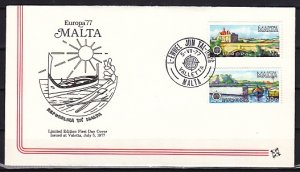 Malta, Scott cat. 539-540.  Europa-Landscapes issue. First day cover. ^