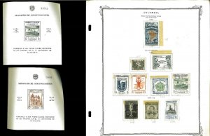 Colombia 1908-1961 M & U in Mounts on Scott Specialty Pages