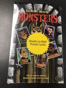 US 1997 Classic Movie Monsters Prepaid Postal Cards.   Sealed