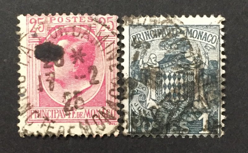 Monaco 1924-33  #60,69, Coat of Arms, Used.