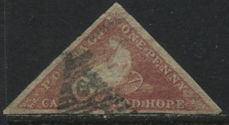 Cape of Good Hope 1857 1d rose used with nice margins