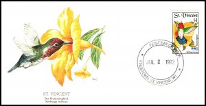 St Vincent 1651 Hummingbird Fleetwood U/A FDC