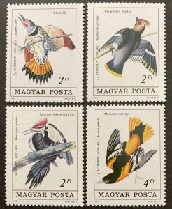Hungary 1985 #2928-31, Audubon Birds, MNH.