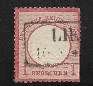 German Empire (1872 - 1902) - Scott #4 - 1 gr Rose,  Average - Used, SCV=$7.25