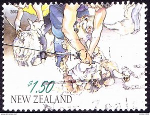 NEW ZEALAND 2003 $1.50 Multicoloured, Chinese New Year-Year of the Sheep-Shea...