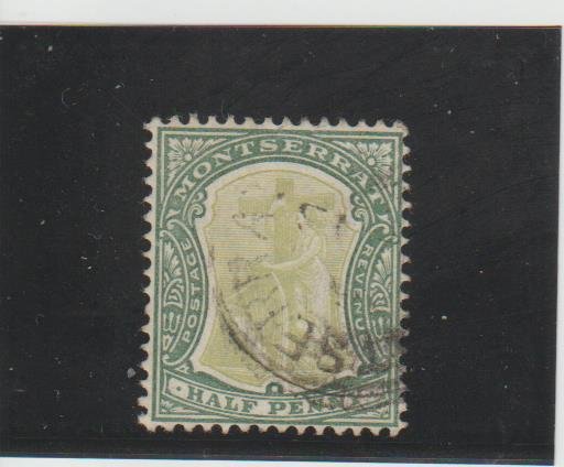 Montserrat  Scott#  12  Used  (1903 Symbol of the Colony)