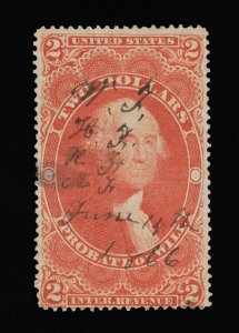 EXCELLENT GENUINE SCOTT R83c VF-XF 1863 RED 1ST ISSUE REVENUE PROBATE OF WILL