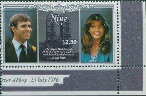 Niue 1986 SG625 $2.50 Royal Wedding MNH