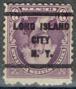 US 1932 3c Washington with inverted precancel from LONG IS CITY NY (720-236.5)!!