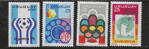 URUGUAY   SC #  938 - 41  MNH