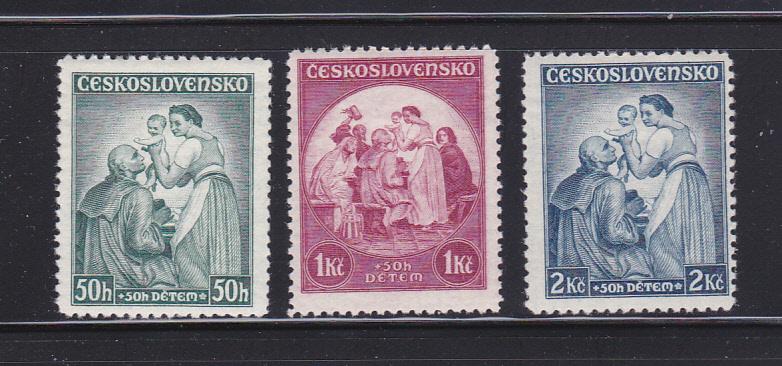 Czechoslovakia B144-B146 Set MH Art, Paintings (A)