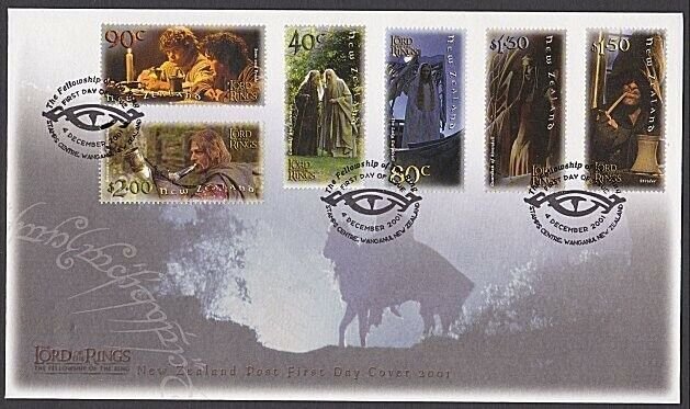 NEW ZEALAND 2001 Lord of the Rings sheet format set FDC....................R115C