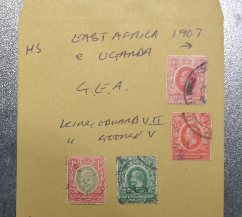 EAST AFRICA and UGANDA   G E A 1907  ->     ~~L@@K~~