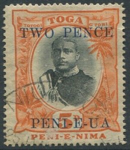 Tonga 1923 SG64 2d on 5d King George II #4 FU