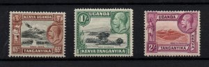 Uganda Kenya Tanganyika 1935 65c 1/- & 2/- SG117-119 LHM WS28831