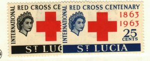 St Lucia #180-1 MH Red Cross