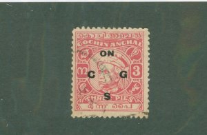 INDIA COCHIN ANGHAL 090 USED BIN $0.50