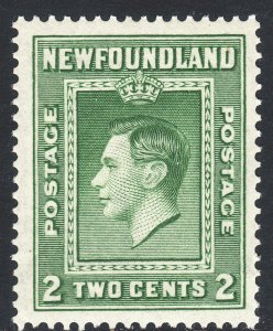 1938 Newfoundland KGVI King George VI  2¢ MNH Sc# 245 CV: $2.10