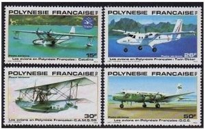 Fr Polynesia C180-C183, MNH. Michel 318-321. Planes used in Polynesia, 1980.