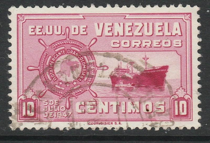 Venezuela 1948-50 10c used South America A4P53F54