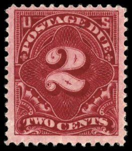 US #J46 2c Postage Due 1910  VF Deep Claret