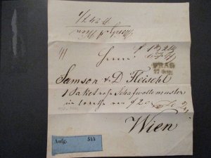 1800's Vienna Austria Prague Vintage Letter Cover