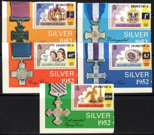 Dominica 1977 Sc#549/553 ROYAL VISIT ON SILVER JUBILEE Set (5) MNH