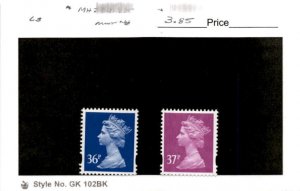 Great Britain, Postage Stamp, #MH224-MH225 Mint NH, 1990 Machins Queen (AB)