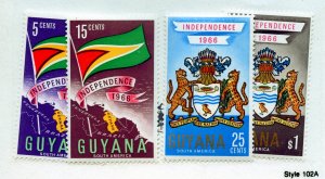 Guyana, Scott #20-23, Mint, Never Hinged