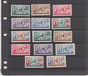 Republic South Moluccas Republics Maluku Selatan 14 U.N.Security Stamps Perf.Imp