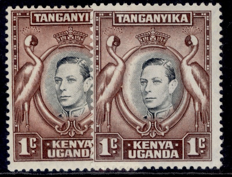 KENYA UGANDA TANGANYIKA GVI SG131a, 1c SHADE VARIETIES, M MINT. PERF 13¼ x 13.75