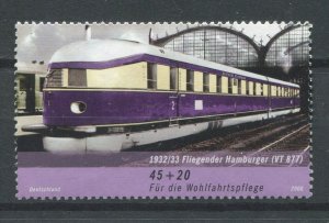 Germany Sc#B977 Used, 45c+20c pur & multi, Welfare: Trains in Germany (2006)